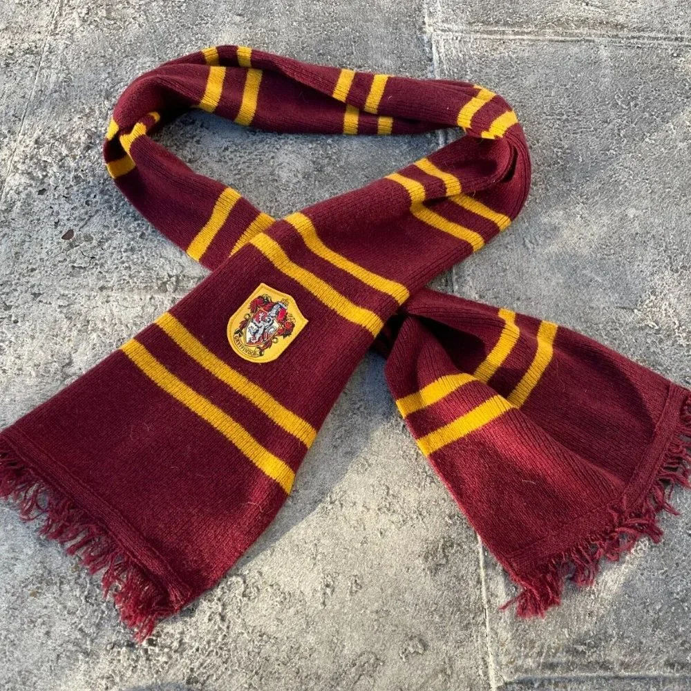 Harry Potter Scarf Red/Yellow Long Scarf 100% Wool Scarf Unisex